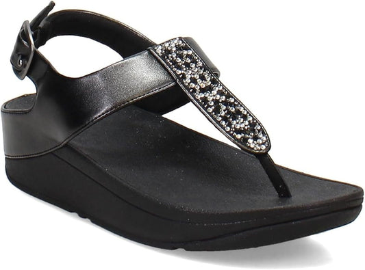 FitFlop Women's Fino Crystal-Mix T-Strap Sandals