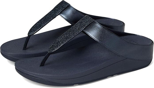 FitFlop Women's Fino Glitterdust Metallic Toe-Post Sandals