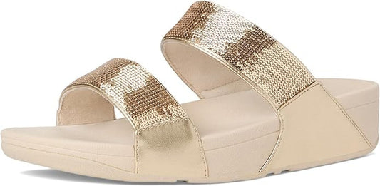 FitFlop Women's LULU Sequin Slides Wedge Sandal