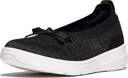 FitFlop Women's Super-Q Bow Knit Ballet Flats