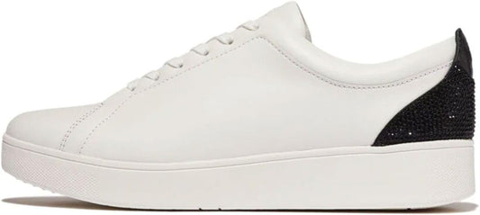 FitFlop Women's Rally Crystal-Backtab Leather Sneakers