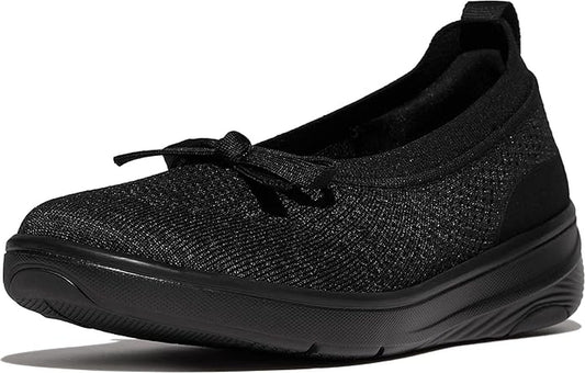 FitFlop Women's Super-Q Bow Knit Ballet Flats