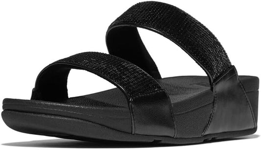 FitFlop Women's LULU Sequin Slides Wedge Sandal