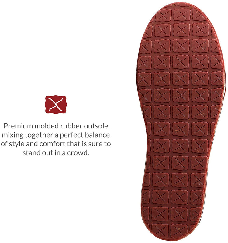 Twisted X Women's Kicks - Casual Sneakers Made with Hybrid Performance Leather, ecoTweed Lining, and Blended Rice Husk Outsole, Dark Grey & Barn Red, 8.5 M