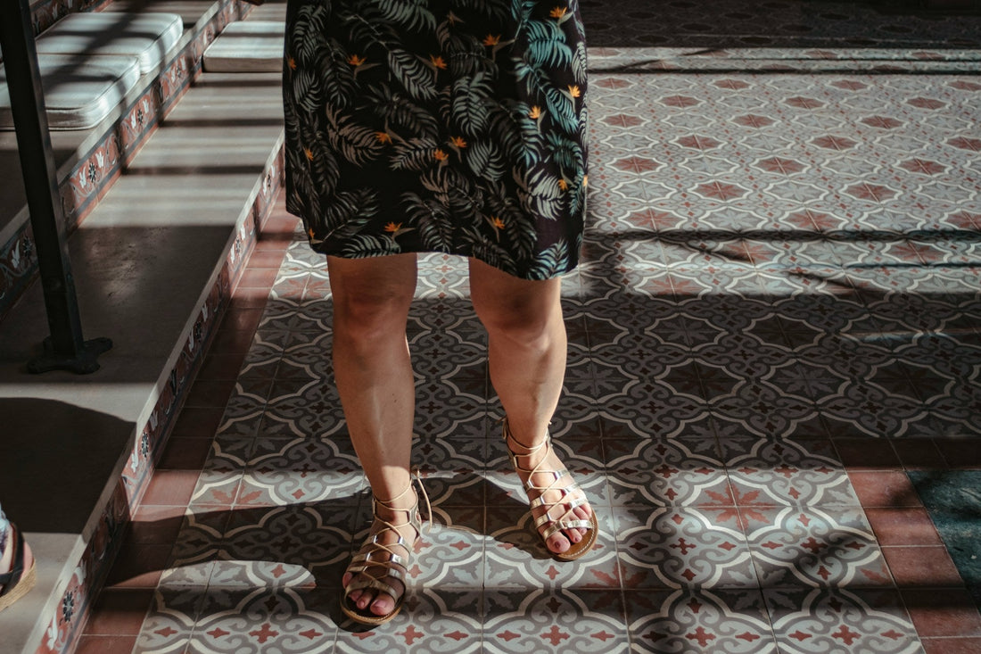 Woman in summer sandals