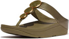 FitFlop Women's Halo Bead-Circle Metallic Toe-Post Sandals