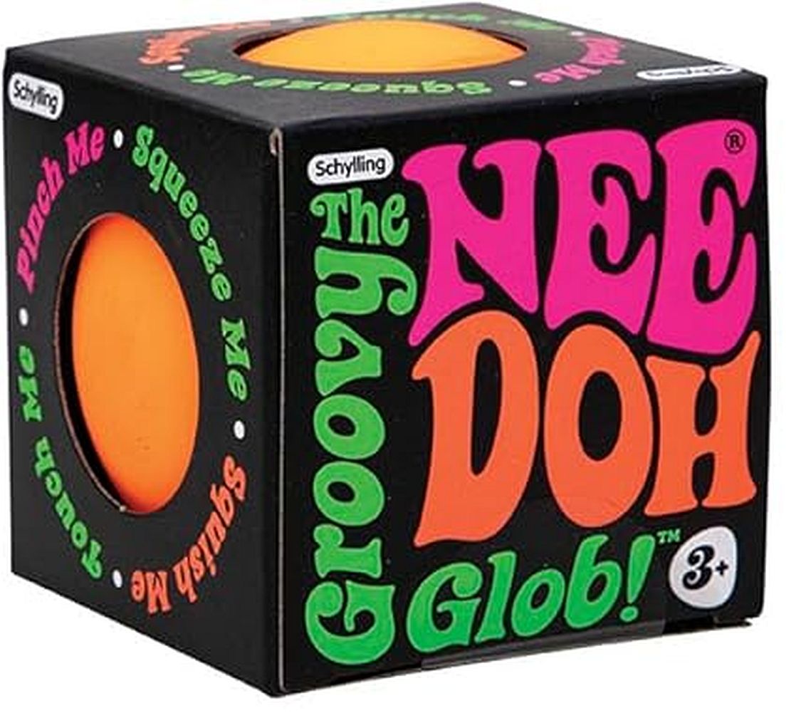 Needoh Groovy Glob Squishy Toy 2.5" - Orange