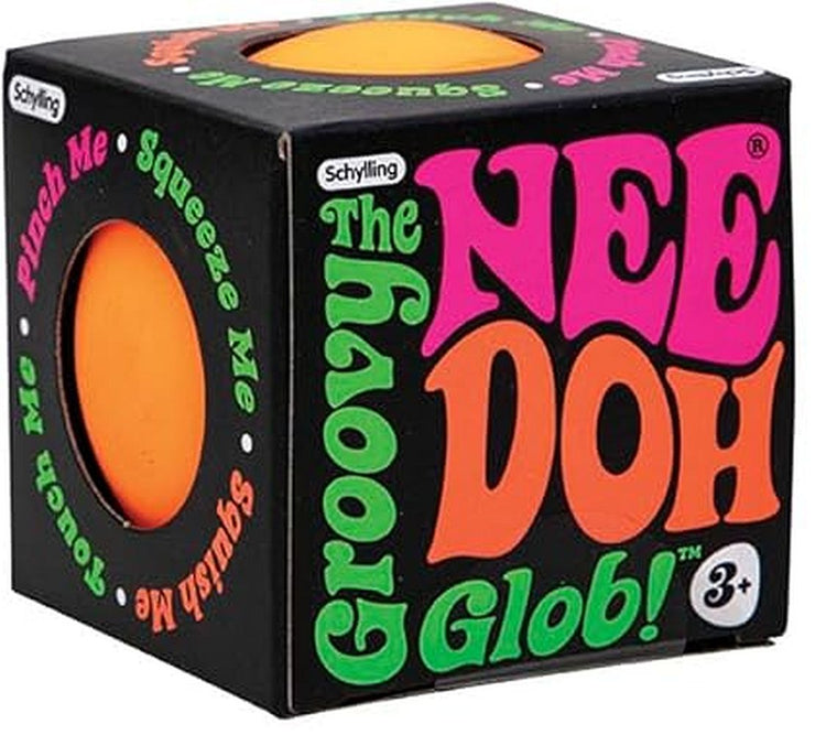Needoh Groovy Glob Squishy Toy 2.5" - Orange