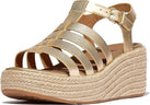 FitFlop Women's Platfforms Espadrille Leather Fisherman Wedge Sandals