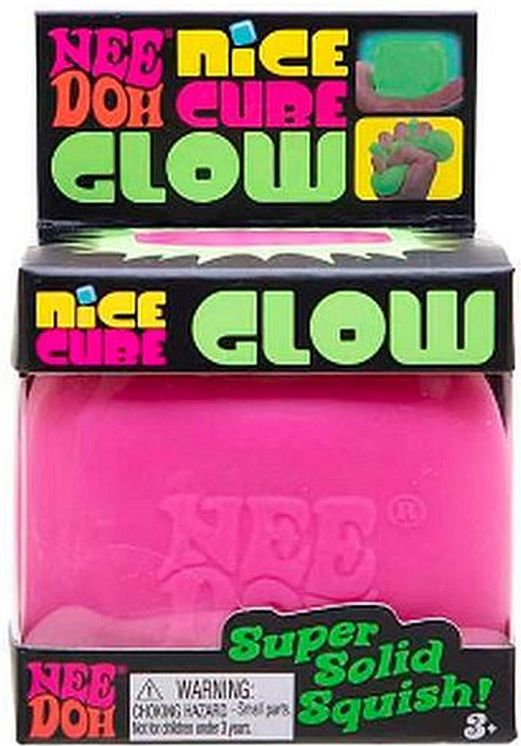 Needoh Nice Cube Glow 2.25" - Sensory Squeeze Toy