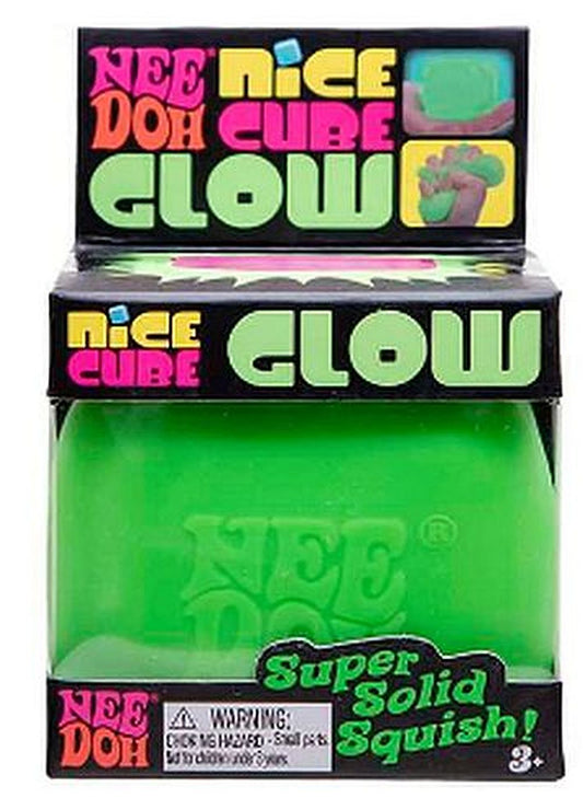 Needoh Nice Cube Glow 2.25" - Sensory Squeeze Toy