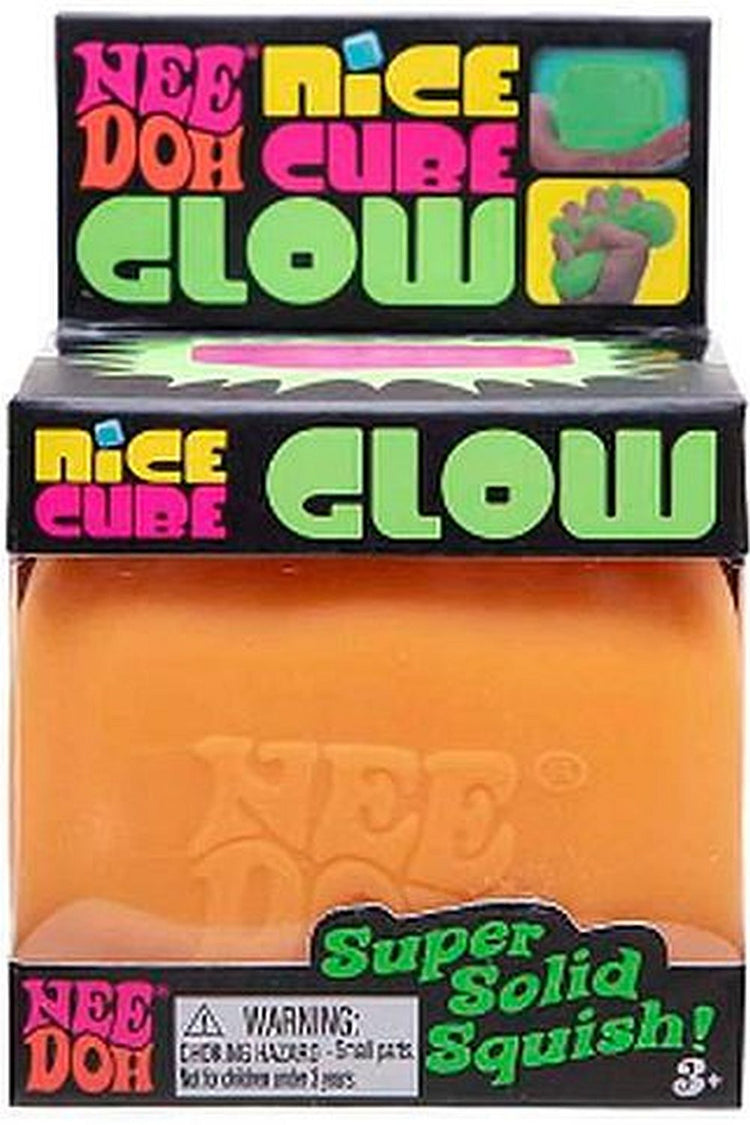Needoh Nice Cube Glow 2.25" - Sensory Squeeze Toy