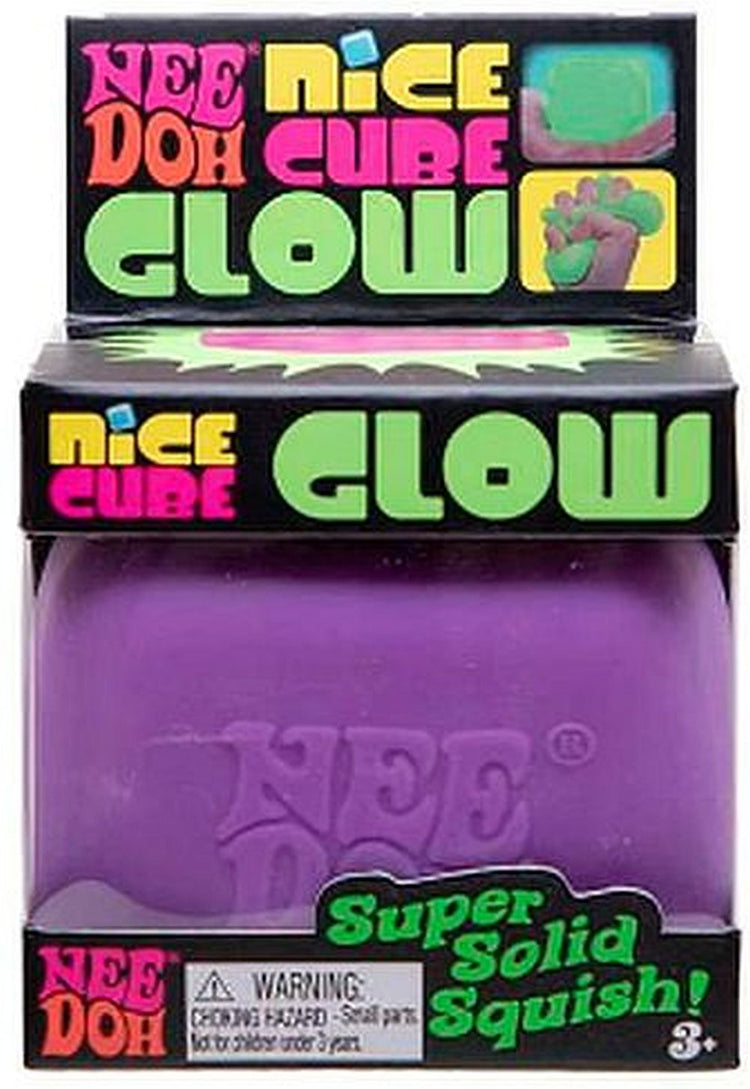 Needoh Nice Cube Glow 2.25" - Sensory Squeeze Toy