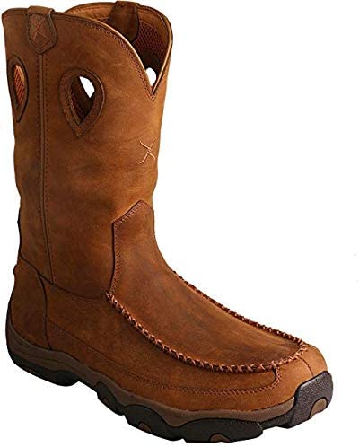 Twisted X Men's 11" Pull-On Hiker Boot, Distressed Saddle/Saddle, 13(W)