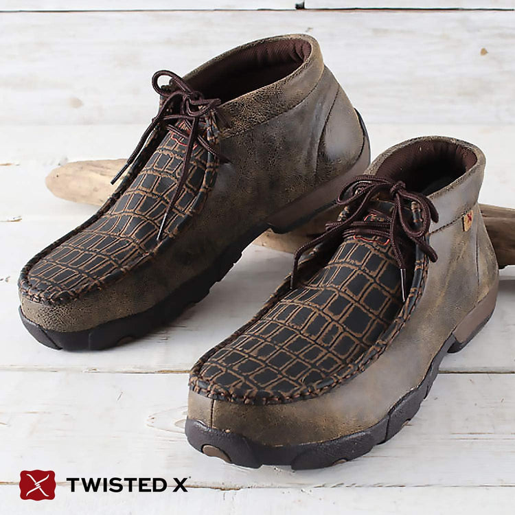 Twisted X Men's Yellow Lace Driving Mocs
