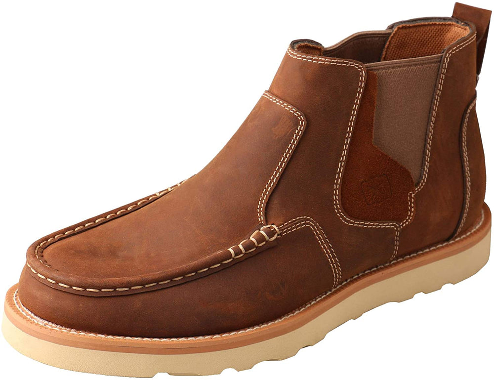 Twisted X Mens 4 Chelsea Wedge Sole Boot Oiled Saddle 10 M What s Hot Clothing