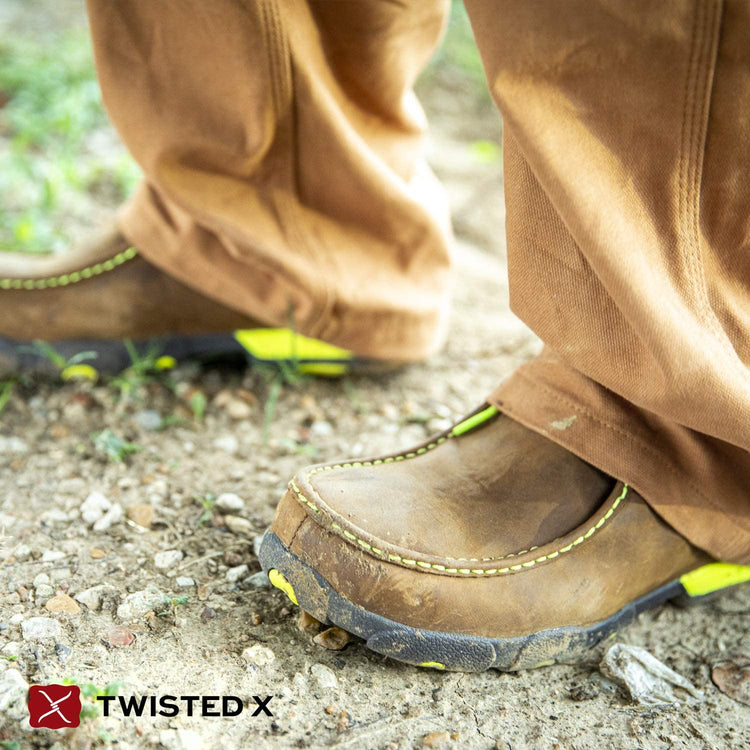 Twisted X Men's Yellow Lace Driving Mocs