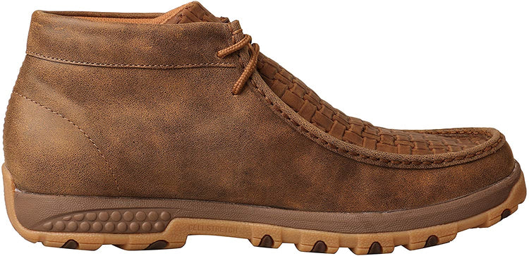 Twisted X Men's Chukka Driving Moc with CellStretch comfort technology, Bomber & Chocolate, 10 W