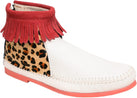 Minnetonka Women's Leopard Back Zip Hardsole Boot