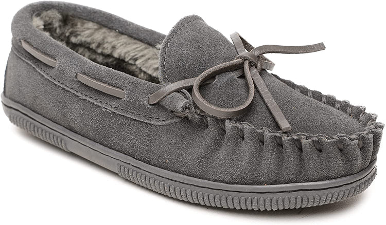 Minnetonka Kid's Pile Lined Hardsole Moccasin