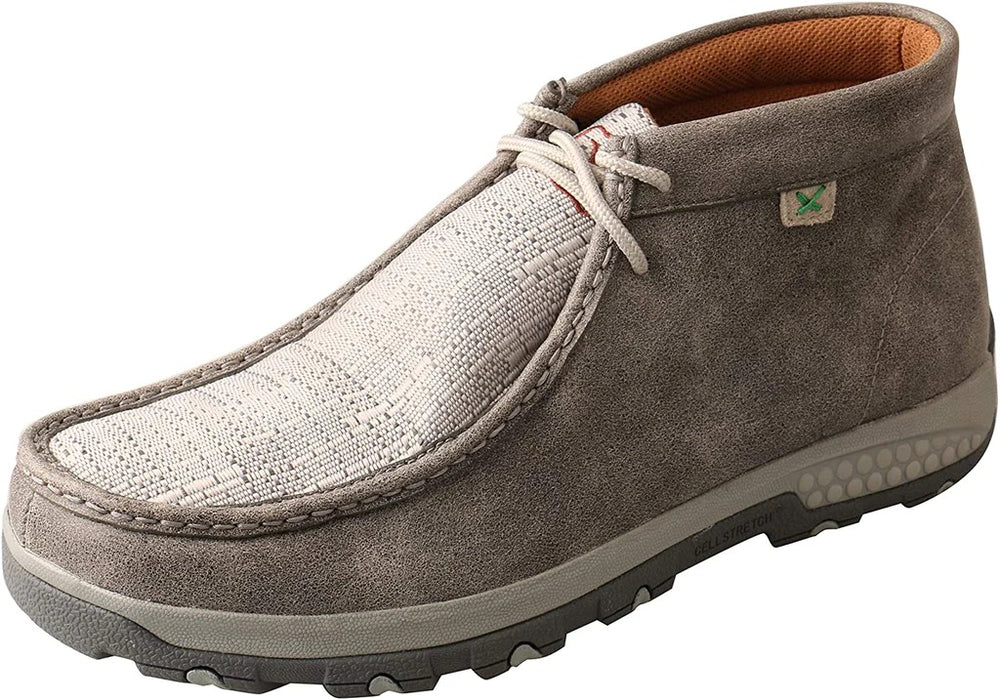Twisted X Men's Chukka Driving Moc with CellStretch, Grey/Light Grey, 14M